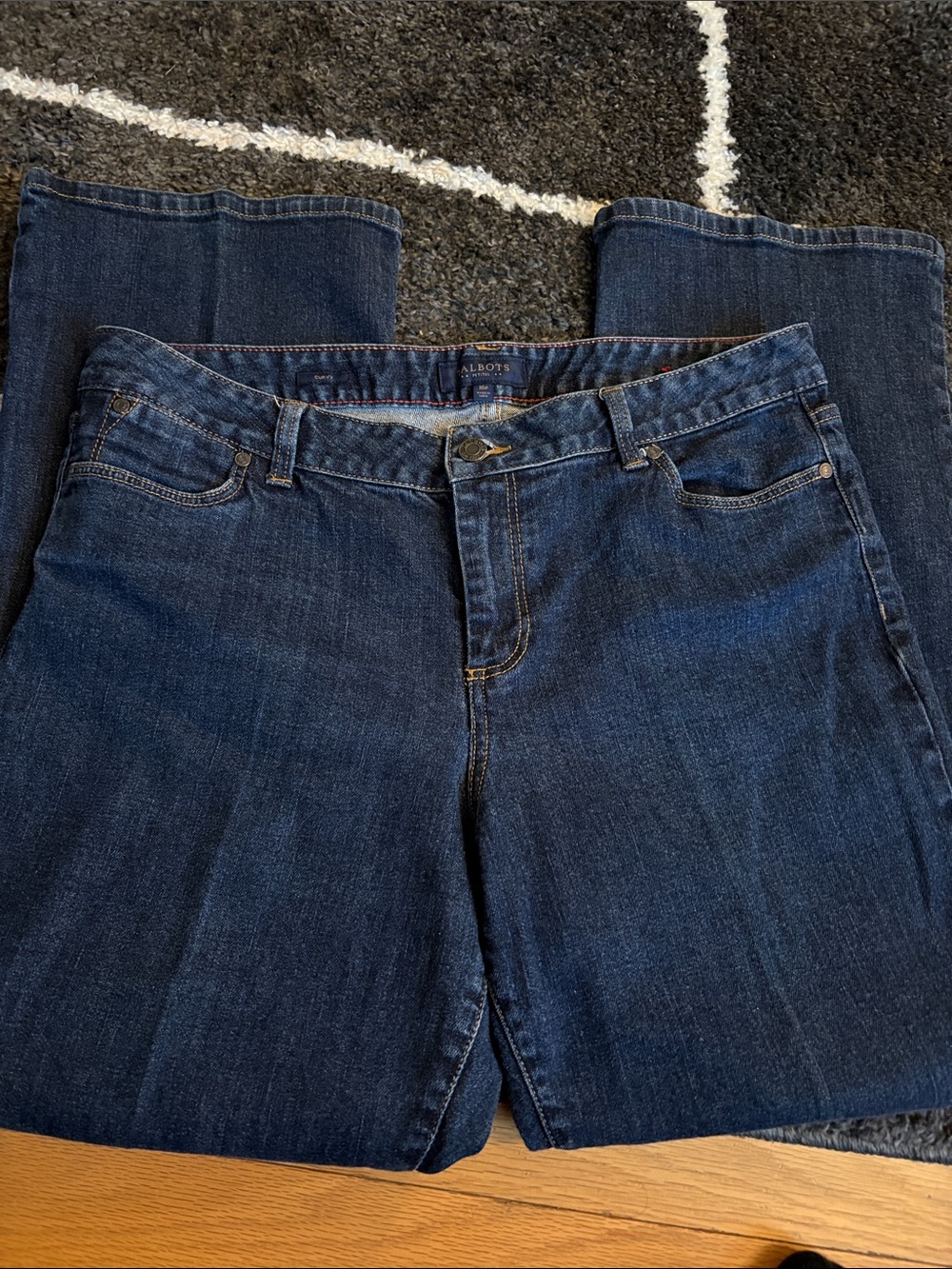 Talbots Dark Indigo Curvy Straight Leg Jeans
